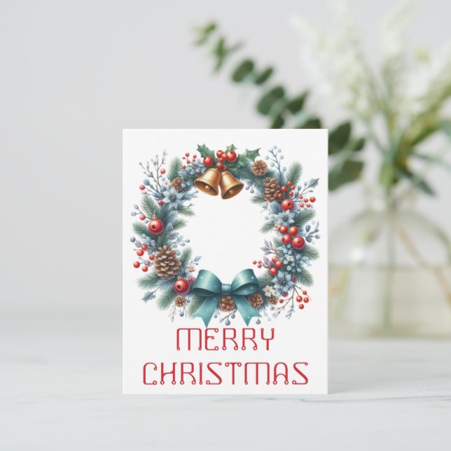 Tarjeta de Navidad de Corona (Anverso de pie)