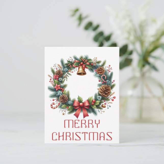Tarjeta de Navidad de Corona (Anverso de pie)