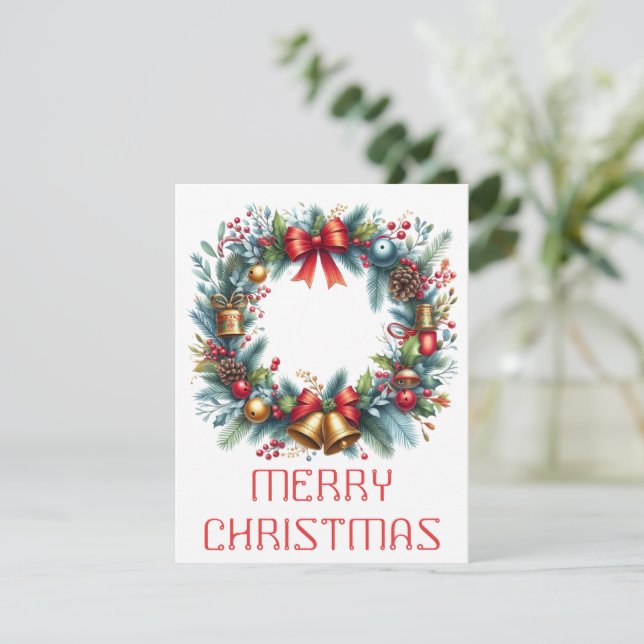 Tarjeta de Navidad de Corona (Anverso de pie)