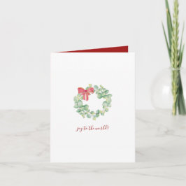 Tarjeta de Navidad de Corona Botánica Simple en Ac