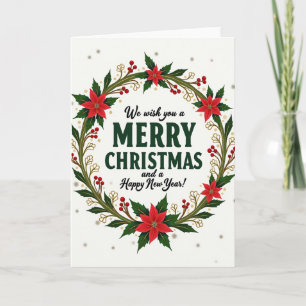 Tarjeta de Navidad de Corona Clásica