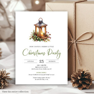 Tarjeta de Navidad de Corona de Pino Neutral Bohem