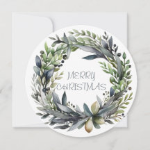 Tarjeta de Navidad de Corona Redonda