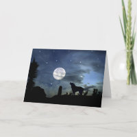 Tarjeta de navidad de coyote nativo americano del 