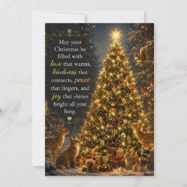 Tarjeta de Navidad de Criaturas Suaves del Bosque