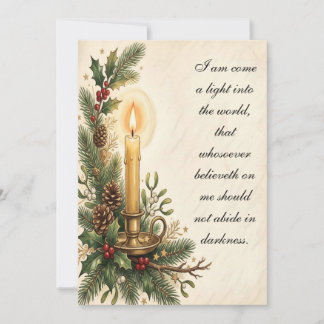 Tarjeta de Navidad de Cristo como la Luz