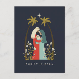 tarjeta de Navidad de Cristo nació