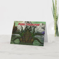 Tarjeta de Navidad de Cthulhu - Cthulhu