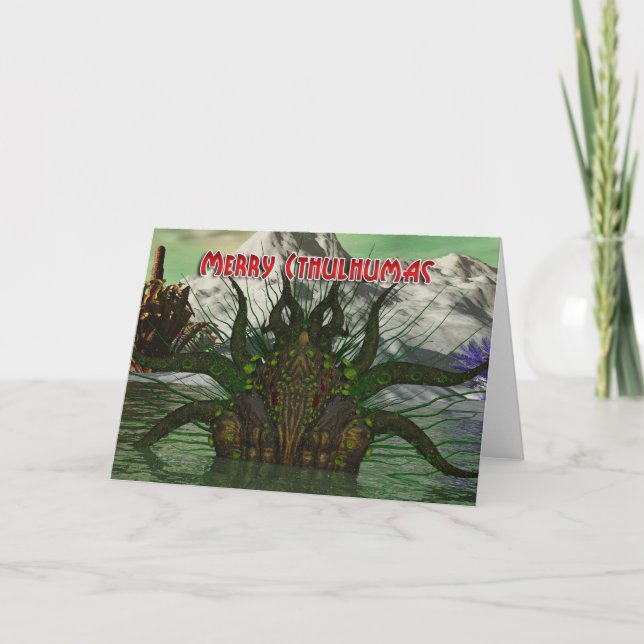 Tarjeta de Navidad de Cthulhu - Cthulhu (Anverso)