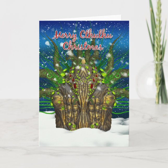 Tarjeta de Navidad de Cthulhu - Cthulhu (Anverso)