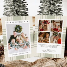 Tarjeta de Navidad de Cuadros con Foto Tarjeta de 