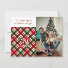 Tarjeta de Navidad de Cuadros Tartán Royal Stewart