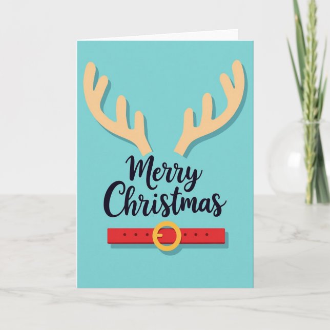 Tarjeta de Navidad de Cuernos (Anverso)