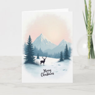 Tarjeta de Navidad de Cumbres de Montañas