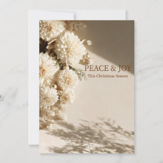 Tarjeta de Navidad de Dahlia Neutral de Paz y Aleg