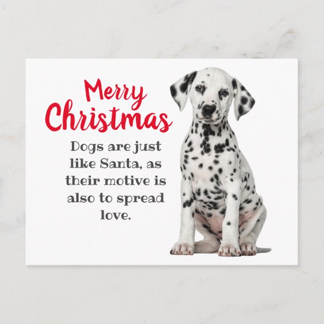 Tarjeta de Navidad de Dálmata (Anverso)