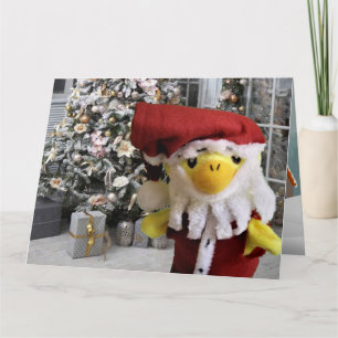 Tarjeta de Navidad de Danny Duck Santa