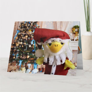 Tarjeta de Navidad de Danny Duck Santa