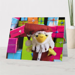 Tarjeta de Navidad de Danny Duck Santa