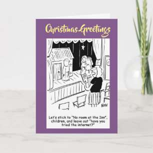 Tarjeta de Navidad de dibujos animados de la obra