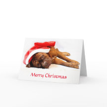 Tarjeta de Navidad de Dogue de Bordeaux