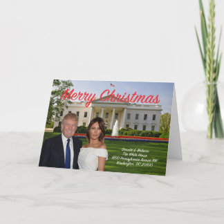 Tarjeta de Navidad de Donald y de Melania