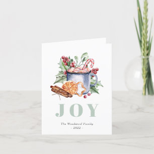 Tarjeta de Navidad de Dulces en Acuarela