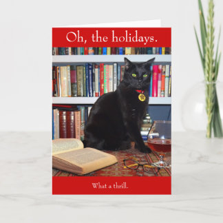 Tarjeta de Navidad de Edgar Allan Kittycat