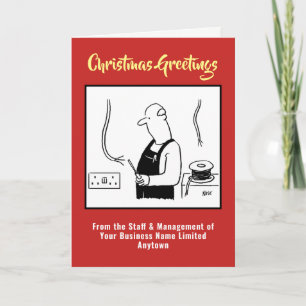 Tarjeta de Navidad de Electricista o Empresa Eléct