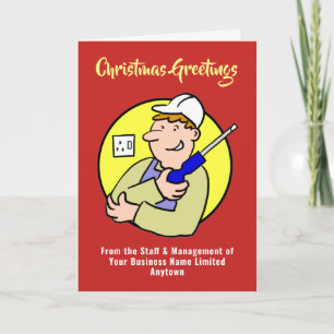 Tarjeta de Navidad de Electricista o Empresa Eléct