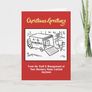 Tarjeta de Navidad de Empresa de Mudanzas