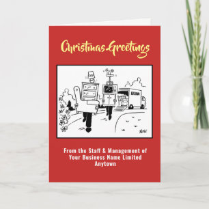Tarjeta de Navidad de Empresa de Mudanzas de Casas