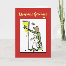 Tarjeta de Navidad de Empresa de Pintura y Decorac