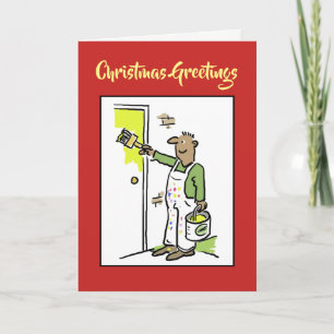Tarjeta de Navidad de Empresa de Pintura y Decorac