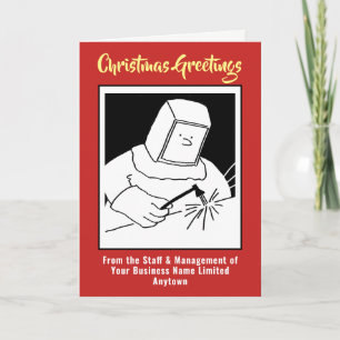 Tarjeta de Navidad de Empresa de Soldador o Herrer