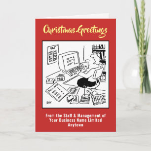 Tarjeta de Navidad de Empresa de Soporte de Oficin