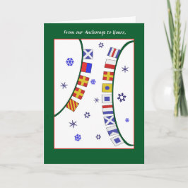 Tarjeta de Navidad de encargo de la bandera de