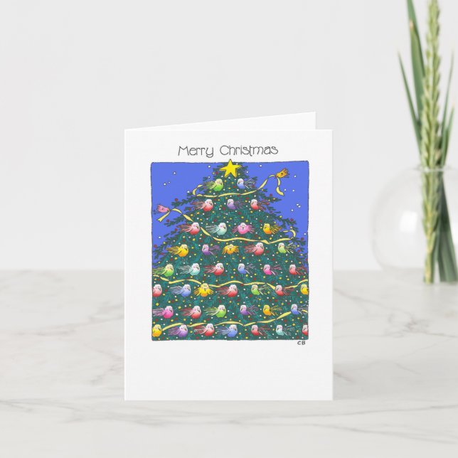 Tarjeta de Navidad de encargo de las "guirnaldas" (Anverso)