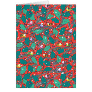 Tarjeta de Navidad de encargo del "acebo"