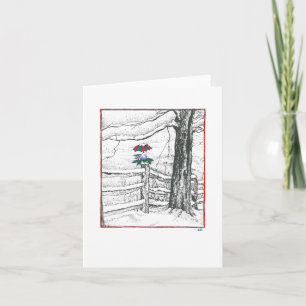 "Tarjeta de Navidad de encargo del pájaro de la