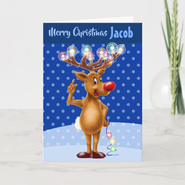 Tarjeta de Navidad de encargo "Felices Navidad sus (Anverso)