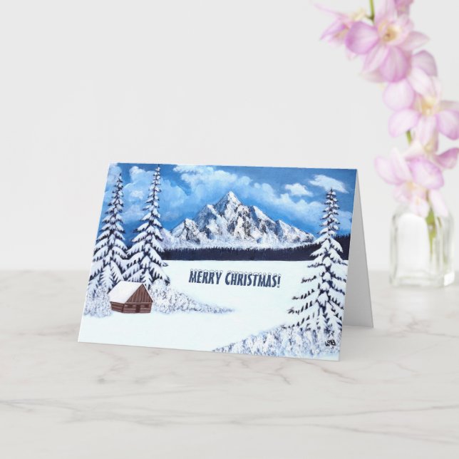 Tarjeta de Navidad de Ensueño Invernal (Orquídea)