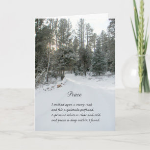 Tarjeta de Navidad de escena de invierno