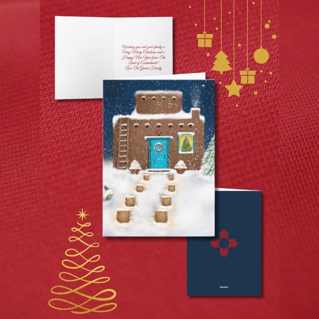 Tarjeta de Navidad de escena navideña de adobe de  (Subido por el creador)