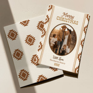 Tarjeta de Navidad de estilo occidental | Impresa 