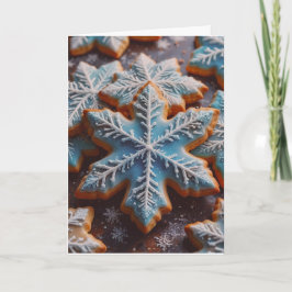 Tarjeta de Navidad de Estrella de Galleta de Azúca