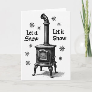 Tarjeta de Navidad de Estufa Acogedora