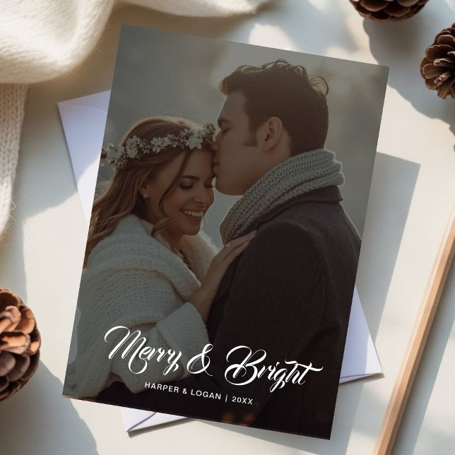 Tarjeta de Navidad de Familia Alegre y Brillante (Subido por el creador)