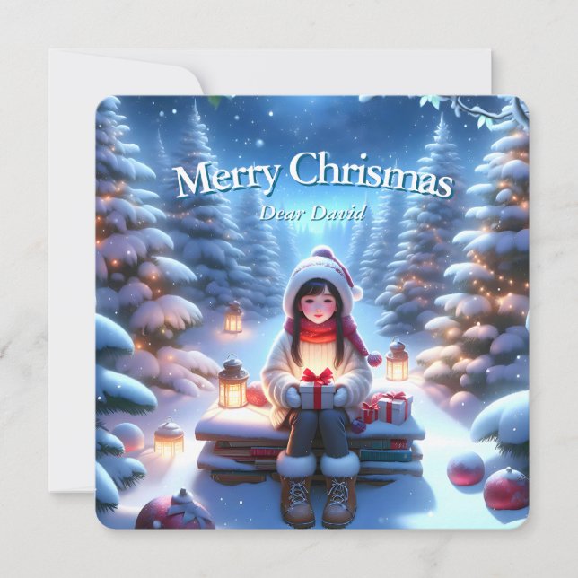 Tarjeta de Navidad de fantasía (Anverso)