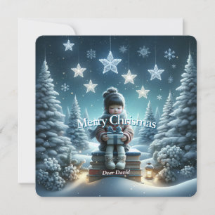 Tarjeta de Navidad de fantasía tradicional